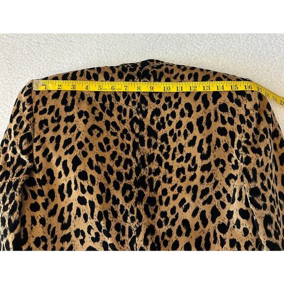 Kasper for A.S.L. Blazer Women's Sz 8 Animal Print Lined Pockets Button Front - Picture 4 of 9